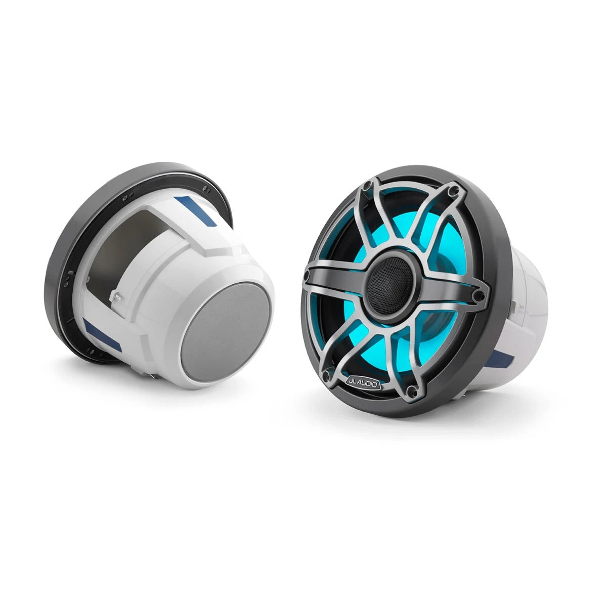 JL Audio M6 Marine Speakers - 8.8" - RGB LED - Titanium Sport