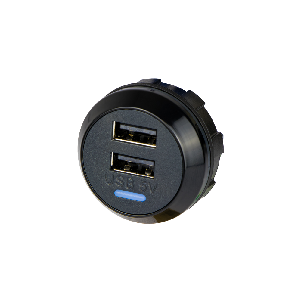 Alfatronix PVPro-AA Double USB A Charger - Black Rear Fit