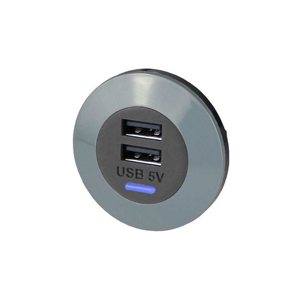 Alfatronix PVPro-AAFF Double USB A Charger - Grey Front Fit