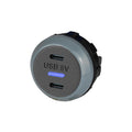 Alfatronix PVPRO-CC Double USB C Charger - Grey Rear Fit