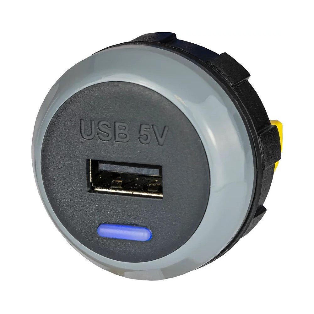 Alfatronix PVPWP-A Slimline IP65 Single USB A Charger - Grey Rear Fit