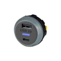 Alfatronix PVPWP-AC IP65 Slimline USB A & C Charger - Grey Rear Fit