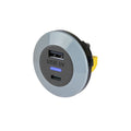 Alfatronix PVPWP-ACFF IP65 Slimline USB A & C Charger - Grey Front Fit