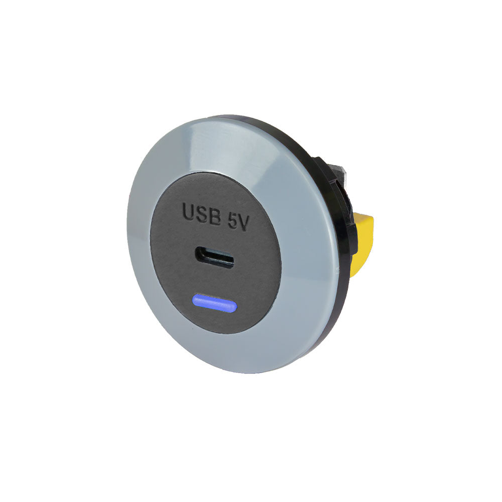Alfatronix PVPWP-CFF Slimline IP65 USB C Charger - Grey Front Fit