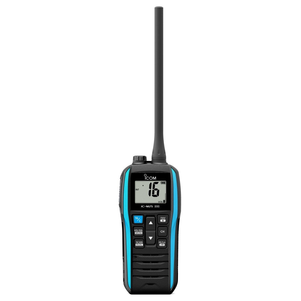 Icom IC-M25 EVO Handheld Buoyant Marine VHF Radio - Blue