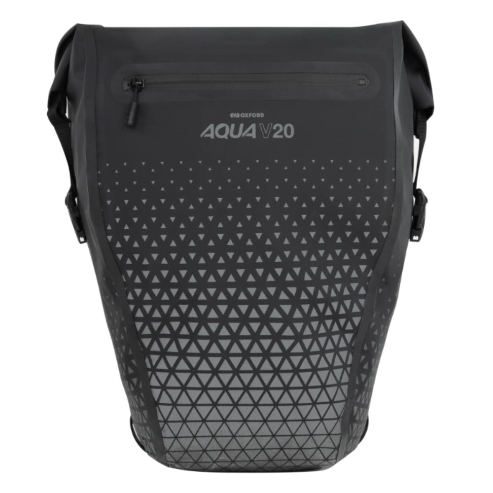 Oxford Aqua V 20 Extreme Visibility Single QR Pannier Bag - Black