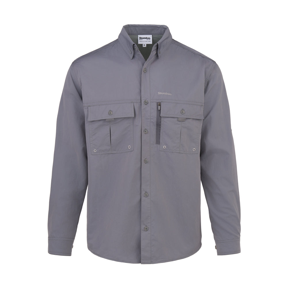 Snowbee Prestige Technical Fishing Shirt - Grey - XXL