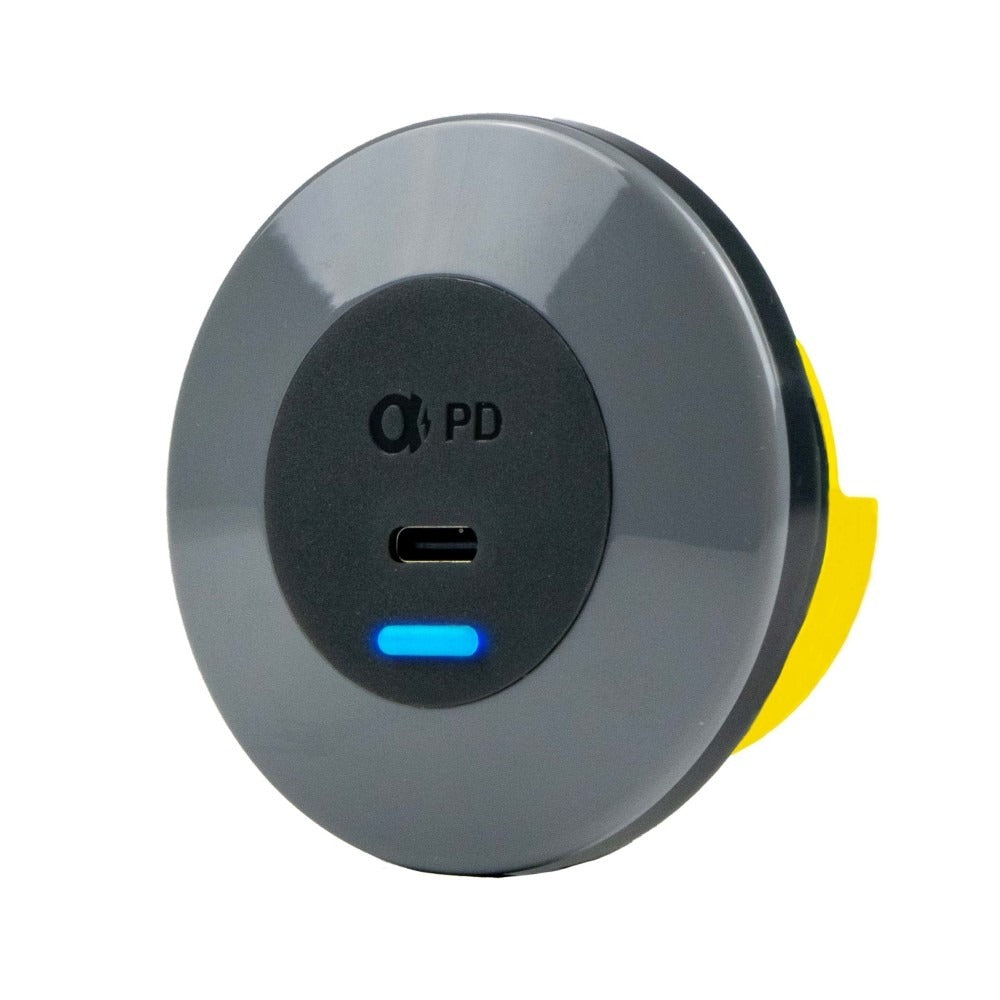 Alfatronix PDA-075ACR IP65 USB AC Double Output Charger - Round Bezel