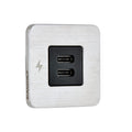 Scanstrut Tile Dual USB-C Fast Charging Socket - Stainless Steel